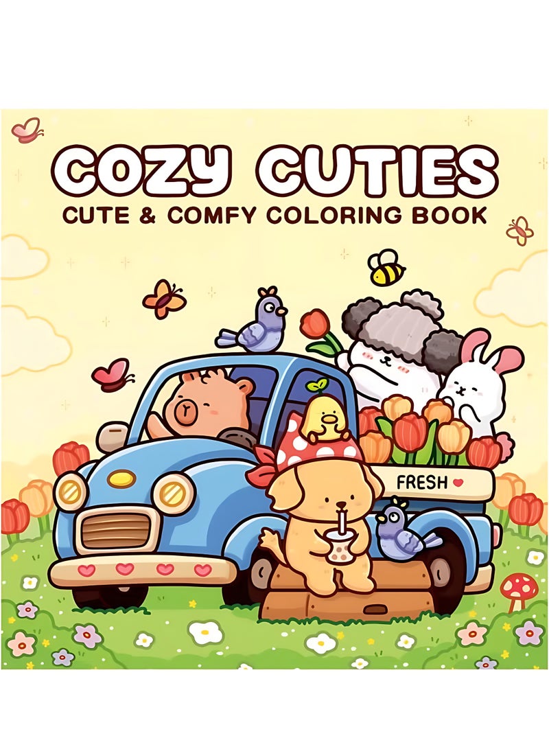 CLAVON Girl Moments + Little Corner + Cozy Cuties 3-Book Set: Mindfulness Coloring Books for Adults, Kids & Teens – Cute & Cozy Daily Activities & Nordic Hygge Spaces, Super Cute Designs, Stress-Relief Art Therapy & Family Bonding Activity (Cozy Spaces Collection) - Image 4